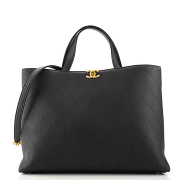 Chanel Chic Affinity Convertible Shopping Tote Stitched Caviar Large