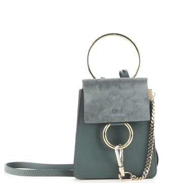 Chloe Faye Bracelet Crossbody Bag Leather and Suede Mini