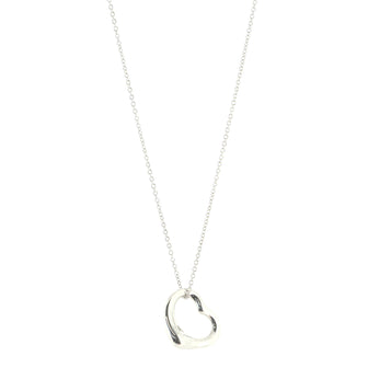 Tiffany & Co. Elsa Peretti Open Heart Pendant Necklace Sterling Silver 16mm