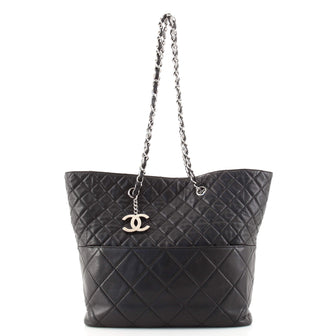 Chanel In The Business Tote Quilted Lambskin North South