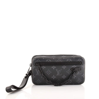 Louis Vuitton Pochette Volga Monogram Eclipse Canvas