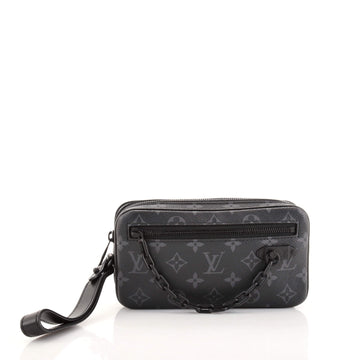 Louis Vuitton Pochette Volga Monogram Eclipse Canvas