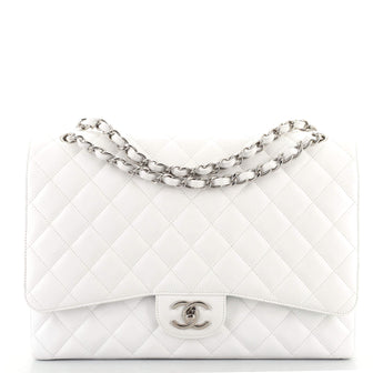 Classic Double Flap Bag Quilted Caviar Maxi