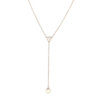 Tiffany & Co. Elsa Peretti Diamonds By The Yard Lariat Necklace Platinum with Diamonds .19CT