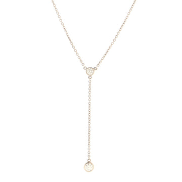 Tiffany & Co. Elsa Peretti Diamonds By The Yard Lariat Necklace Platinum with Diamonds .19CT