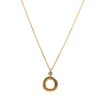 Cartier Trinity Pendant Necklace 18K Tricolor Gold with Diamond