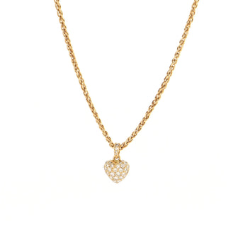 Cartier Heart Pendant Necklace 18K Yellow Gold with Diamonds