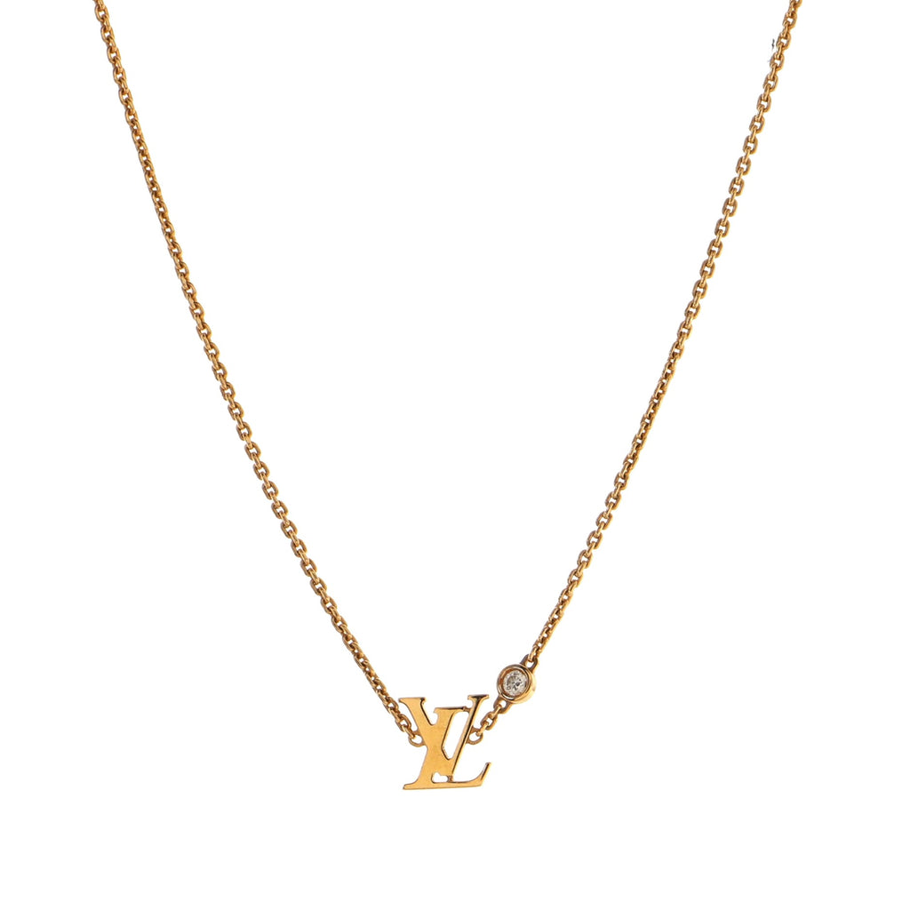 Louis Vuitton 18K Diamond Idylle Blossom LV Pendant Necklace - 18K