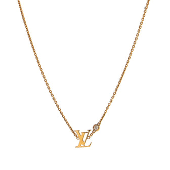 LOUIS VUITTON 18K Yellow Gold Diamond Idylle Blossom LV Pendant