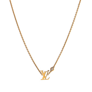 Louis Vuitton Idylle Blossom LV Pendant Necklace 18K Yellow Gold with Diamond