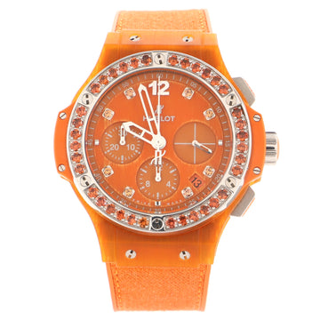 Hublot Big Bang Tutti Frutti Chronograph Automatic Watch Stainless Steel and Linen and Rubber with Sapphire Bezel and Markers 41
