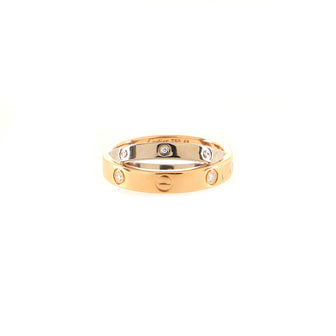 Cartier Beloved Ring 18K White and 18K Rose Gold with Diamonds