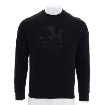Hermes Men's Ex-Libris Dragon Sweatshirt Cotton with Lambskin
