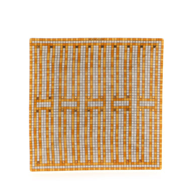 Hermes Mosaique au 24 Square Plate No.2 Printed Porcelain