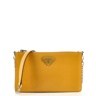 Prada Chain Crossbody Bag Vernice Saffiano Leather Small