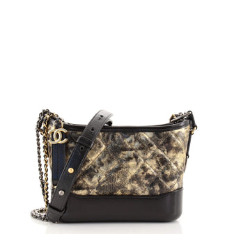 Chanel Gabrielle Hobo Quilted Crumpled Goatskin Small