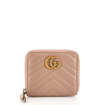 Gucci GG Marmont Zip Around Wallet Matelasse Leather Small