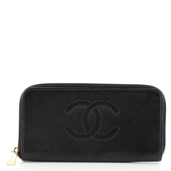 Chanel Timeless CC Zipped Wallet Caviar Long
