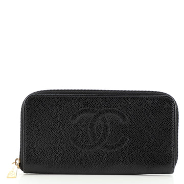 Chanel Timeless CC Zipped Wallet Caviar Long