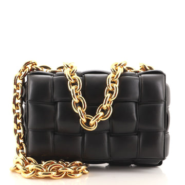 Bottega Veneta Cassette Chain Crossbody Bag Padded Maxi Intrecciato Leather