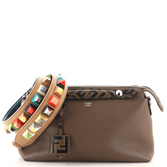 Fendi By The Way Satchel Leather with Zucca Embossed Detail Small