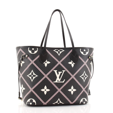 Louis Vuitton Neverfull NM Tote Monogram Empreinte Giant Broderies MM