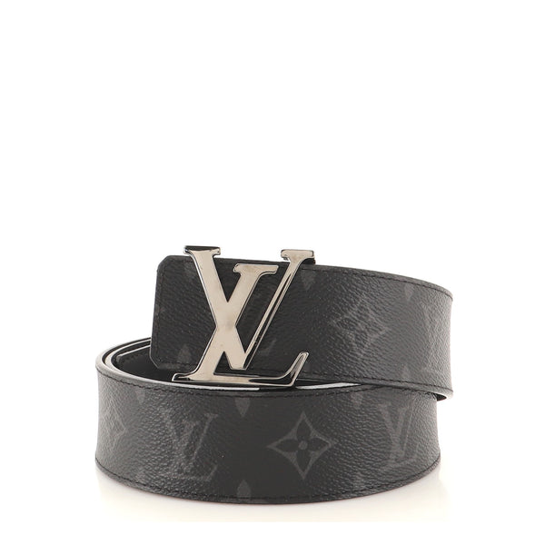Louis Vuitton LV Initiales Reversible Belt Leather Wide 95 Black