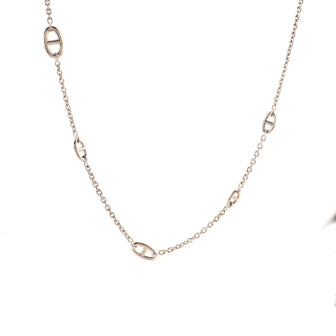 Hermes Farandole Long Necklace Sterling Silver 120