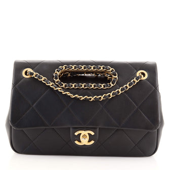 Chanel A Real Catch Flap Bag Quilted Lambskin Medium
