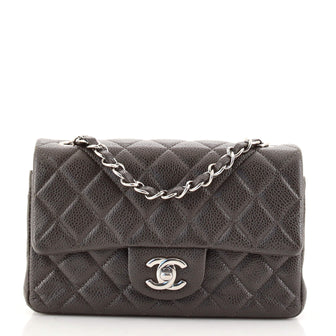 Chanel Classic Single Flap Bag Quilted Caviar Mini