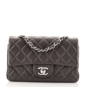 Chanel Classic Single Flap Bag Quilted Caviar Mini