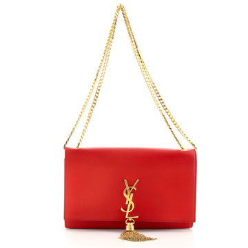 Saint Laurent Classic Monogram Tassel Crossbody Bag Leather Medium