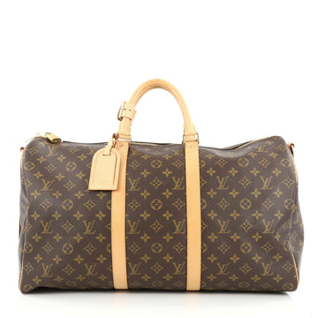 Louis Vuitton Keepall Bandouliere Bag Monogram Canvas 50 brown