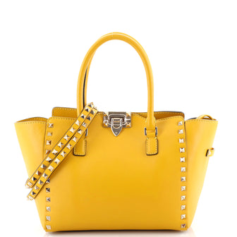 Valentino Rockstud Tote Rigid Leather Small