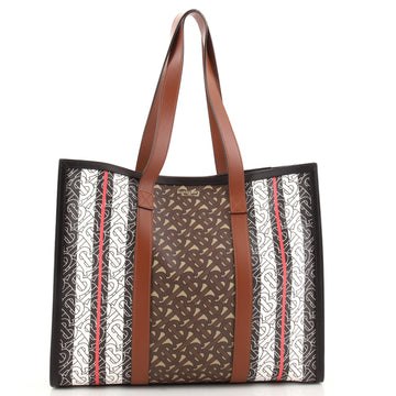 Burberry Open Tote Monogram E-Canvas Small