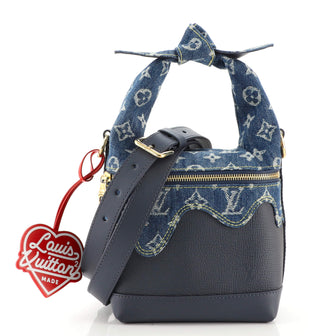 Louis Vuitton Japanese Cruiser Handbag Monogram Denim and Taurillon Leather