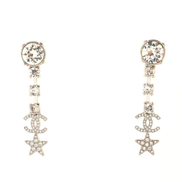 Chanel CC Starfall Drop Earrings Metal with Crystals