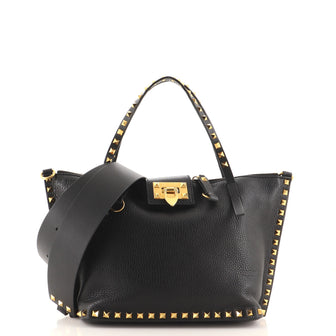 Valentino Hype Rockstud Convertible Tote Grainy Leather Medium