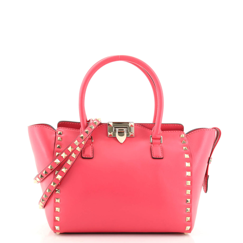 Valentino Garavani Rockstud Tote Rigid Leather Small Pink 2334371