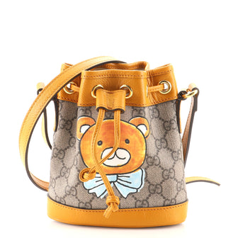 Gucci x EXO-KAI Ophidia Bucket Bag Printed GG Coated Canvas Mini