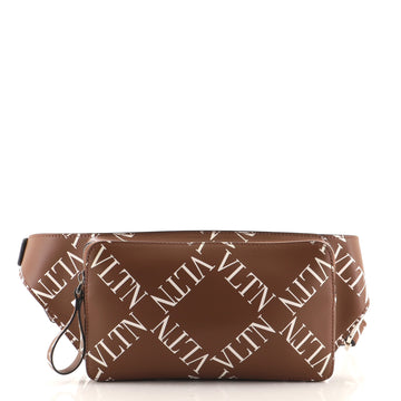 Valentino VLTN Belt Bag Grid Print Leather