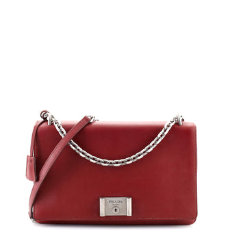 Prada Lux Chain Lock Flap Bag Vitello Soft Large