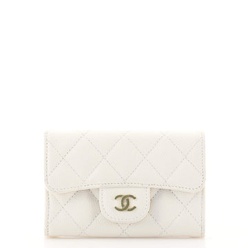 Chanel Classic Flap Card Case Quilted Caviar