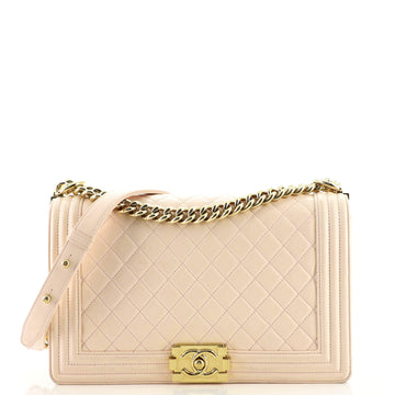 Chanel Boy Flap Bag Quilted Lambskin New Medium