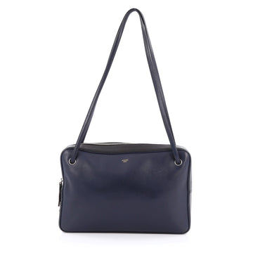 Celine Bicolor Side Lock Bag Leather Medium blue