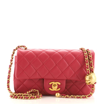 Chanel Pearl Crush Flap Bag Quilted Lambskin Mini