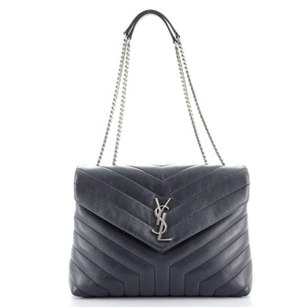 Saint Laurent LouLou Shoulder Bag Matelasse Chevron Leather Medium