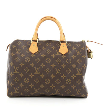 Louis Vuitton Speedy Handbag Monogram Canvas 30 Brown