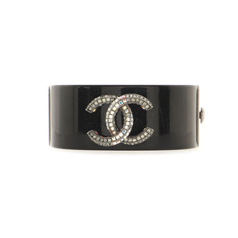 Chanel CC Cuff Bracelet Resin with Metal and Crystals