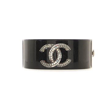 Chanel CC Cuff Bracelet Resin with Metal and Crystals